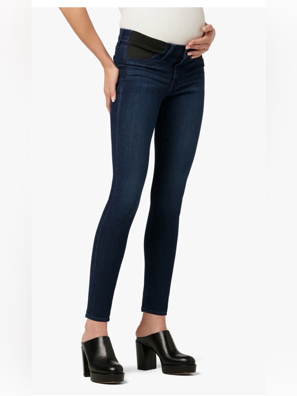Joes Jeans the icon maternity mid rise skinny ankle blue jeans size 34